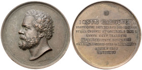 BOLOGNA
Giosuè Carducci (poeta), 1835-1907.
Medaglia 1895 opus F. Speranza
Æ
gr. 85,57 mm 61,0
Dr. Testa a s.; sotto la troncatura del collo, SPE...