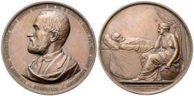 FIRENZE
Poalo Gorini (matematico e scienziato), 1813-1881.
Medaglia 1873 opus A. Pieroni.
Æ
gr. 93,07 mm 56
Dr. A P GORINI ILLe CONSERVATORE DELL...