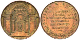 FIRENZE
Leopoldo II d'Asburgo Lorena, 1824-1859.
Medaglia 1841 opus G. Niderost.
Æ 
gr. 104,33 mm 55
Dr. Particolare del I piano del Museo della ...
