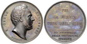FORLI’
Carlo Matteucci (fisico, fisiologo e politico), 1812-1868.
Medaglia 1862 opus C. Bertelli.
Æ
gr. 59,71 mm 51,8 
Dr. A CARLO - MATTEUCCI. T...