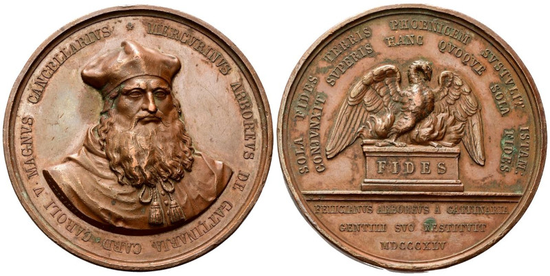GATTINARA
Mercurino Arborio (umanista e giurista), 1465-1530. 
Medaglia 1845 o...