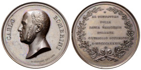 GENOVA
Carlo Bombrini (banchiere e senatore del Regno), 1804-1882.
Medaglia 1882 opus A. Pieroni.
Æ
gr. 57,43 mm 49,4
Dr. CARLO - BOMBRINI. Busto...