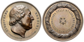 ITALIA
Gioacchino Rossini (compositore), 1792-1868.
Medaglia s. data opus G. Vagnetti.
Æ
gr. 90,68 mm 51,6
Dr. GIOACCHINO - ROSSINI. Testa a d.; ...