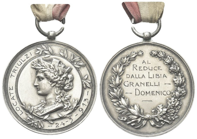 LOCATE TRIULZI
Durante Vittorio Emanuele III, 1900-1943.
Medaglia 1913 al Redu...