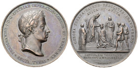 MILANO
Ferdinando I, Imperatore d'Austria e re del Lombardo-Veneto, 1835-1848.
Medaglia 1838 opus L. Manfredini.
Æ
gr. 65,29 mm 52
Dr. FERDINANDV...