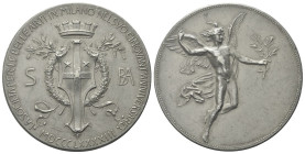 MILANO
Durante Umberto I, 1878-1900.
Medaglia 1893 opus L. Pogliaghi e A. Cappuccio
Metallo Bianco 
gr. 81,04 mm 61
Dr. LA SOCIETA' PER LE BELLE ...