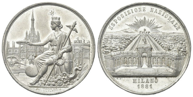 MILANO
Durante Umberto I, 1878-1900.
Medaglia 1881 opus A. Bergamaschi e C. Fe...