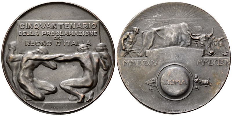 ROMA
Durante Vittorio Emanuele III, 1900-1943.
Medaglia 1911 50ma Proclamazion...