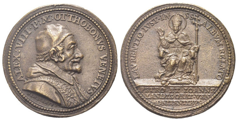 ROMA
Alessandro VIII (Pietro Ottoboni), 1689-1691.
Medaglia 1690 opus G. Hamer...