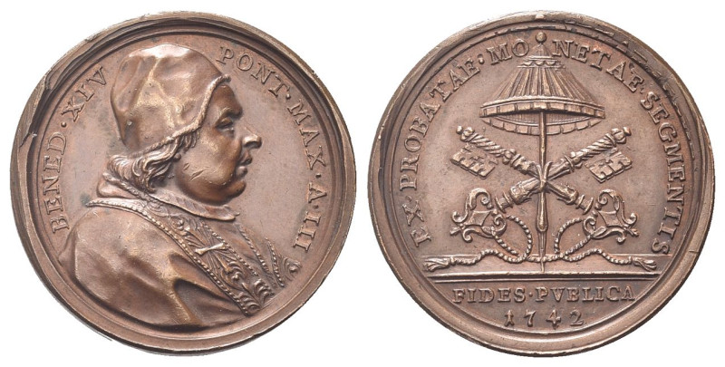 ROMA
Benedetto XIV (Prospero Lorenzo Lambertini), 1740-1758.
Medaglia 1742 a.I...