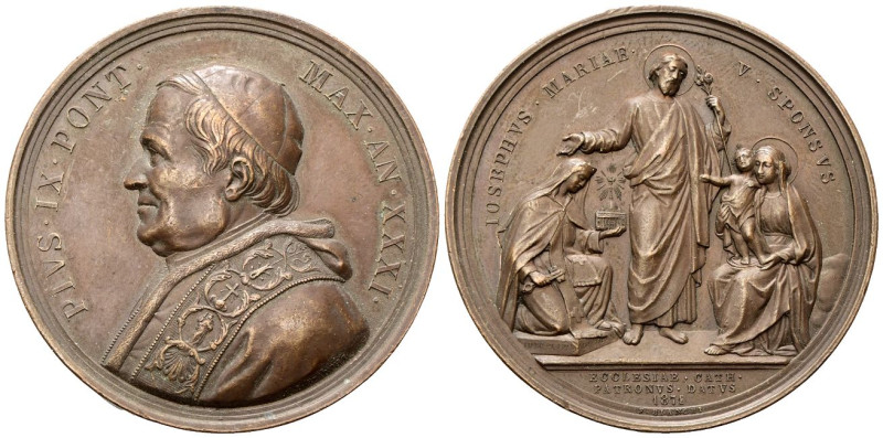 ROMA
Pio IX (Giovanni Maria Mastai Ferretti), 1846-1878.
Medaglia 1876 a. XXXI...