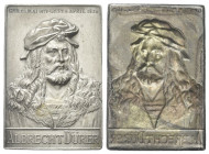 GERMANIA
Albrecht Durer (pittore), 1471-1528.
Placchetta rettangolare s. data (prima metà del XX secolo ?) opus sconosciuto.
Metallo Bianco 
gr. 7...