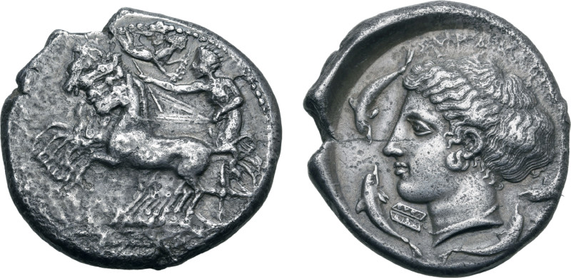 No Reserve 

Sicily, Syracuse AR Tetradrachm. Second Democracy, circa 415-405 BC...