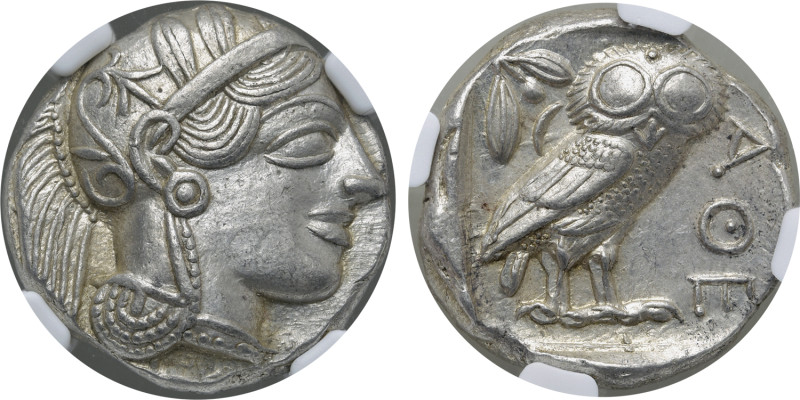 No Reserve 

Attica, Athens AR Tetradrachm. Circa 454-404 BC. Head of Athena to ...