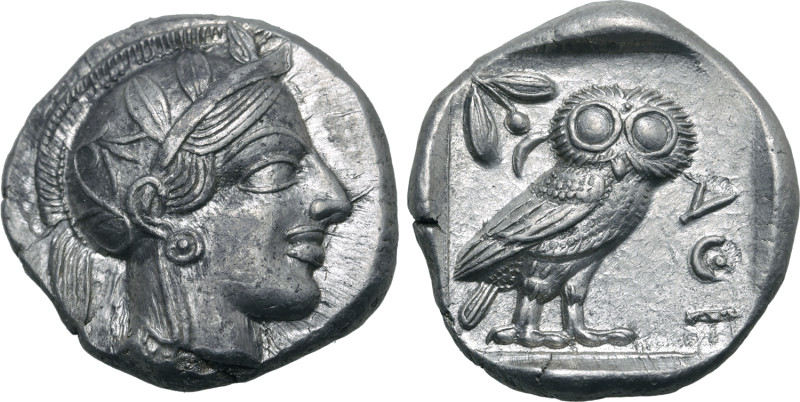 No Reserve 

Attica, Athens AR Tetradrachm. Circa 454-404 BC. Head of Athena to ...