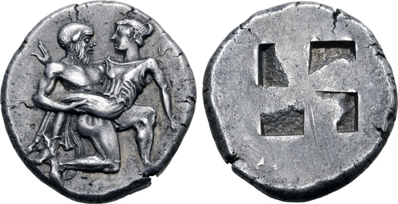 No Reserve 

Islands off Thrace, Thasos AR Stater. Circa 412-404 BC. Nude satyr ...