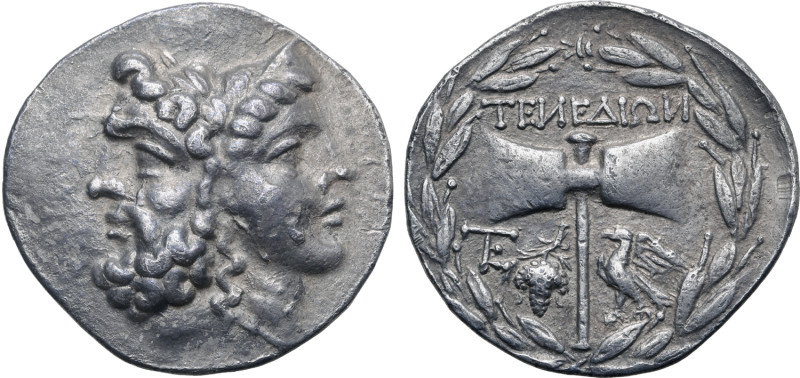 No Reserve 

Islands off Troas, Tenedos AR Tetradrachm. Circa 160-70 BC. Janifor...