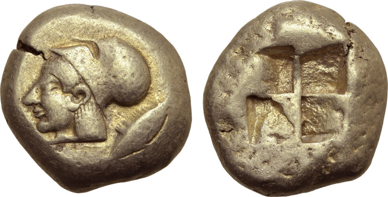 No Reserve 

Mysia, Kyzikos EL Stater. Circa 550-500 BC. Helmeted head of Athena...