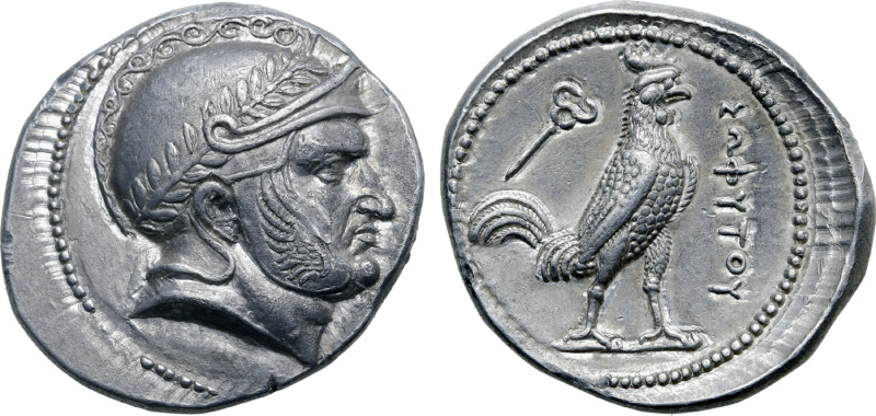 No Reserve 

Baktria, Sophytes AR Tetradrachm. Uncertain mint in the Oxus region...