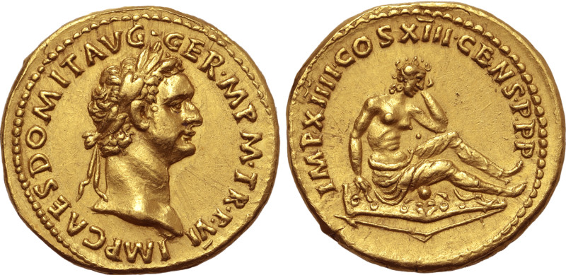 No Reserve 

Domitian AV Aureus. Rome, AD 87. IMP CAES DOMIT AVG GERM P M TR P V...