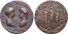 Commodus, with Crispina, Æ Medallion.