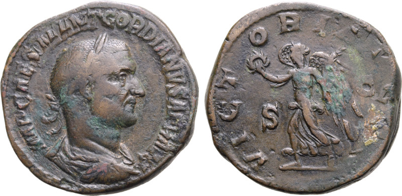 No Reserve 

Gordian I Africanus Æ Sestertius. Rome, AD 238. IMP CAES M ANT GORD...