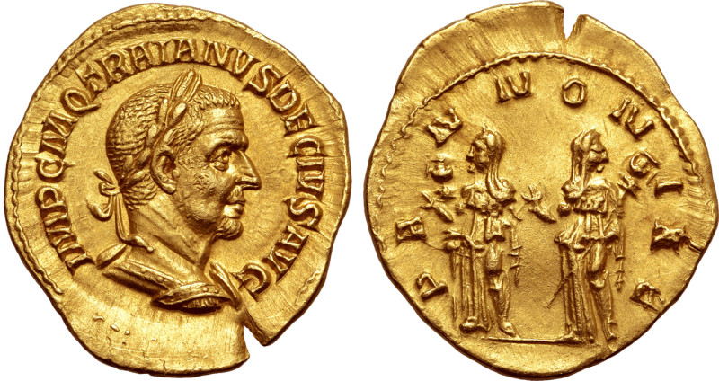 No Reserve 

Trajan Decius AV Aureus. Rome, AD 249-251. IMP C M Q TRAIANVS DECIV...