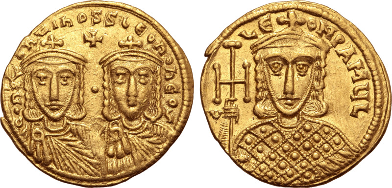 No Reserve 

Constantine V Copronymus, with Leo IV and Leo III, AV Solidus. Cons...