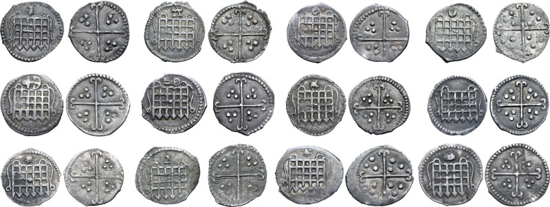 No Reserve 

Set of 12 Great Britain, Tudor. Elizabeth I AR Halfpennies. Tower (...