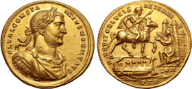 Reproduction: Constantius I, as Caesar, AV Medallion of Ten Aurei.