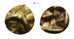 Ionia, uncertain mint EL 1/96 Stater. Circa 600-550 BC. Lydo-Milesian standard. (0.13 Gr. 4mm.)