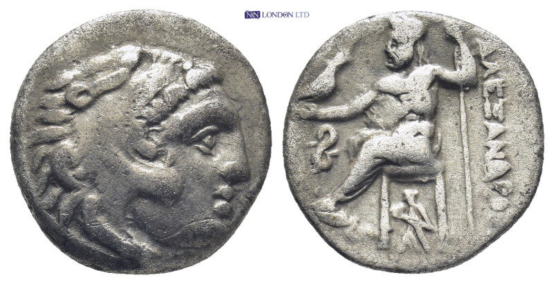 Kingdom of Macedon, Alexander III. (336-323 BC) Lampsakos AR drachm (3.9 Gr. 16m...