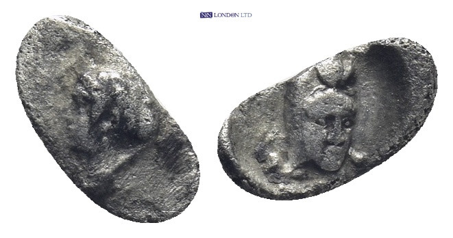 Asia Minor. Uncertain Mint 420-390 BC. AR Hemiobol (0.35 Gr. 10mm.)