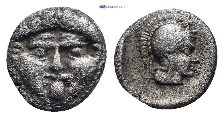 Pisidia, Selge. civic issue. Ca. 350-300 B.C. AR obol (0.9 Gr. 10mm.). 
Facing G...