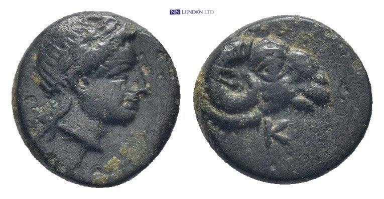 TROAS. Kebren (Circa 387-310 BC).AE. (1.18 Gr. 9mm.)
 Laureate head of Apollo ri...