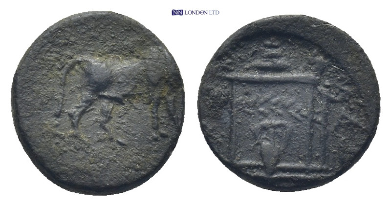 MYSIA. Parion. AE (Circa 2nd-1st centuries BC). (0.97 Gr. 11mm.)
Bull standing r...