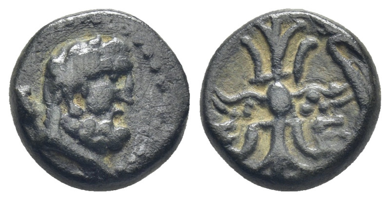 Pisidia, Selge, c. 2nd-1st century BC. Æ (12mm, 3.19 g). Head of Heracles to rig...