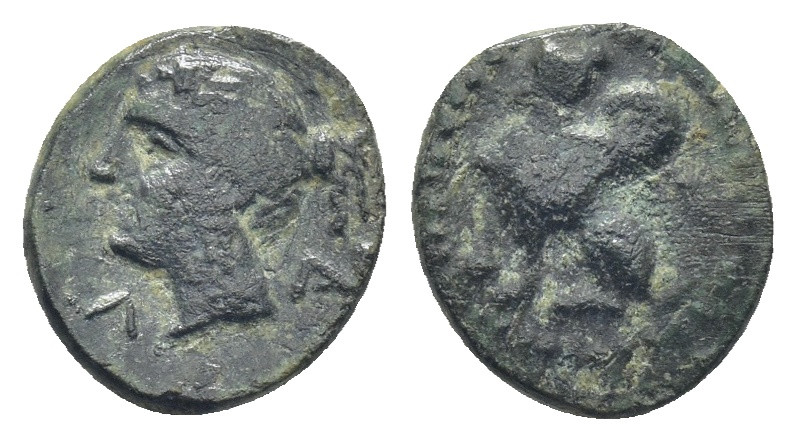 Cilicia, uncertain mint AE. Circa 4th century BC (0.9 Gr. 10mm.)
Female head to ...