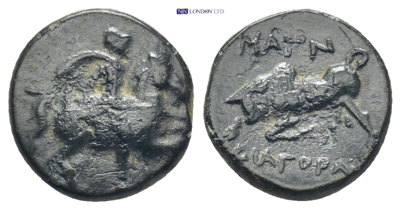 Ionia. Magnesia ad Maeander circa 350-200 BC. Bronze Æ (14mm, 2.0 g). Warrior ri...