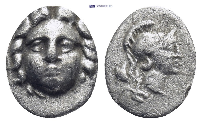 Pisidia. Selge. 3rd Century BC Obol. (0.77 Gr. 12mm.)
Head of Gorgoneion facing....