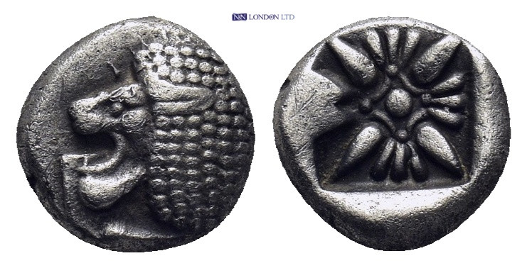 Ionia, Miletus, late 6th-5th centuries BC. AR obol or 1/12 of stater (1.16 Gr. 9...