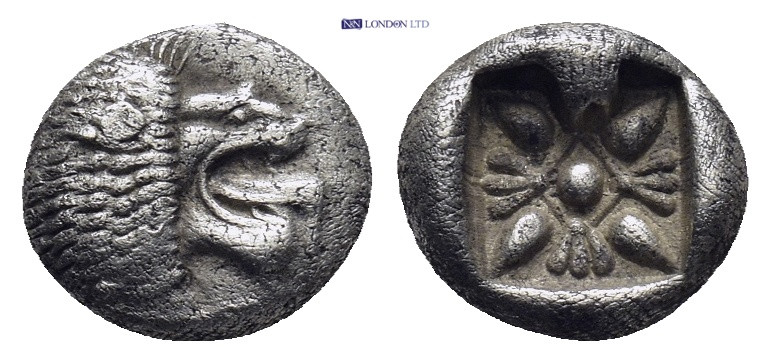 Ionia, Miletus, late 6th-5th centuries BC. AR obol or 1/12 of stater (1.11 Gr. 1...