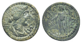 LYDIA. Tripolis. Pseudo-autonomous (Early-mid 3rd century). Ae. Obv: (24mm, 5.6 g) ΙΕΡΑ ΒΟΥΛΗ; draped bust of the Boule, right. / ΤΡΙΠΟΛΕΙΤΩΝ; Dionysu...