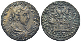 Pontus. Amasia Severus Alexander A.D. 222-235. AE. (23.5 Gr. 33mm.)
 Laureate, draped and cuirassed bust right. 
Rev.Altar of Zeus Stratios; eagle wit...