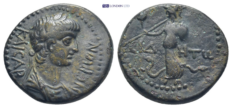 PAMPHYLIA, Side. Nero. AD 54-68. Æ (20mm, 5.45 g). Struck circa AD 55. Laureate ...