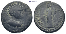 PISIDIA. Antiochia. Geta (209-212). Ae. (22mm, 5.96 g) Obv: P SEPTIMIOZ GETA. Laureate, draped and cuirassed bust right. Rev: ANTIOCH FORTVNA COLONIAE...