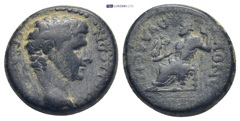 Phrygia, Synnada AE (Bronze 5,16 g 18mm) Tiberius (Augustus, 14-37) Magistrate: ...