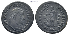 Licinius I (308-324) AE Follis (Bronze, 3.3g, 20mm) Alexandria, 315-316. Obv: IMP C VAL LICIN LICINIVS PF AVG, laureate head right. Rev: IOVI CONSERVA...