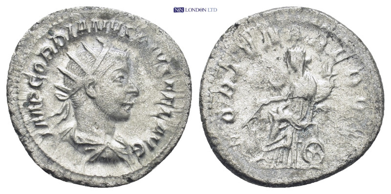 Gordian III AR Antoninianus. (23mm, 4.38 g) Rome, AD 243-244. IMP GORDIANVS PIVS...