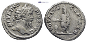 Septimius Severus, AD 193-211. AR, Denarius. (18mm, 3.75 g). Rome. Obv: SEVERVS PIVS AVG. Head of Septimius Severus, laureate, right. Rev: VOTA SVSCEP...